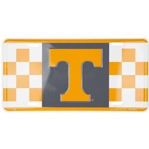Tennessee Volunteers NCAA Checkered License Plate